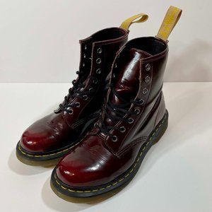 Dr Martens 8 Eye Lace Up Leather Combat Boots